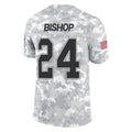 tocy B.Bills #24 Cole Bishop Player Arctic Camo Salute to Service Limited Stitched Jerseys