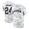 tocy B.Bills #24 Cole Bishop Player Arctic Camo Salute to Service T-Shirt Hoodies Stitched Jerseys