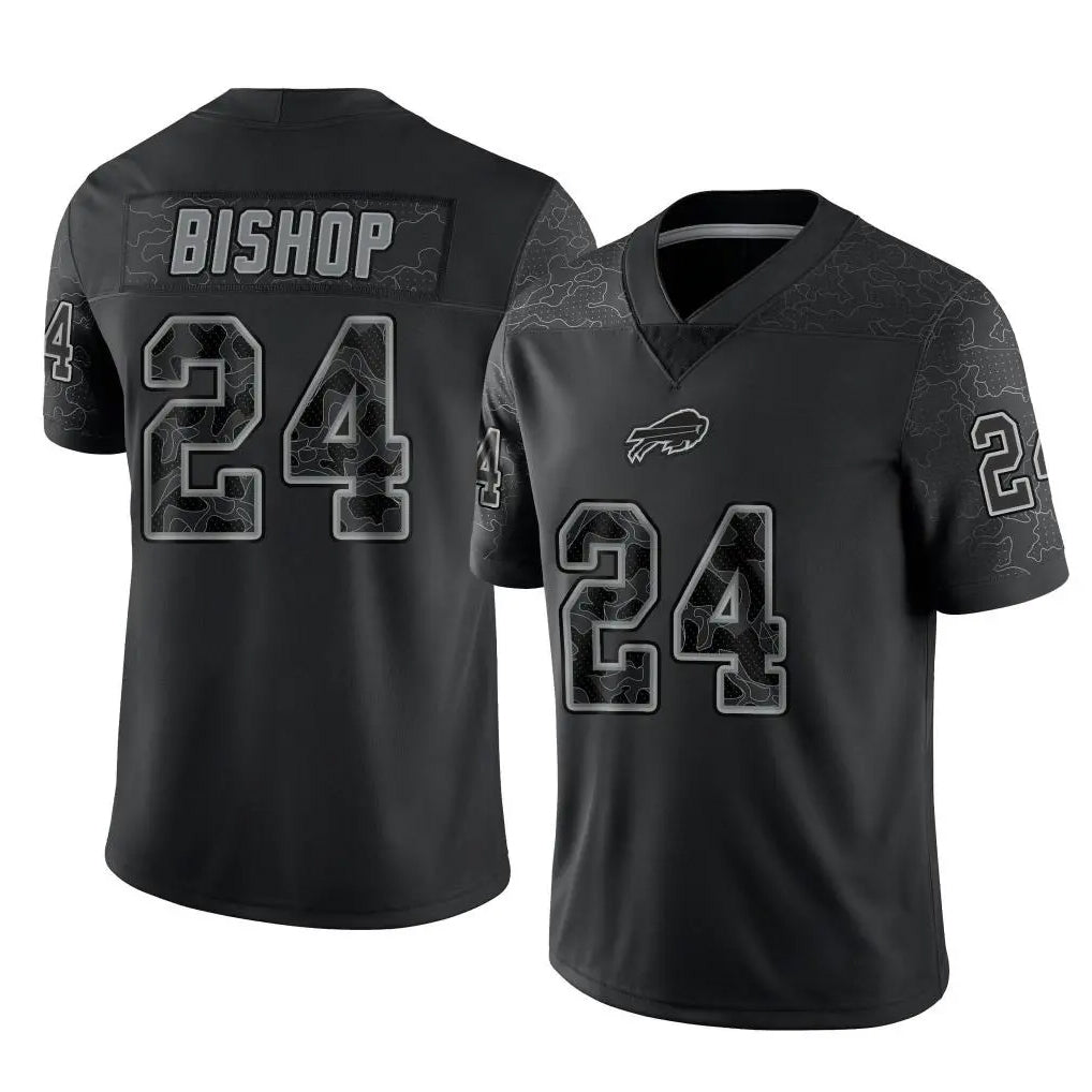 tocy B.Bills #24 Cole Bishop Player Black RFLCTV Limited Stitched Jerseys