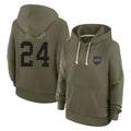 tocy B.Bills #24 Cole Bishop Player Olive Salute to Service Hoodies Stitched Jerseys