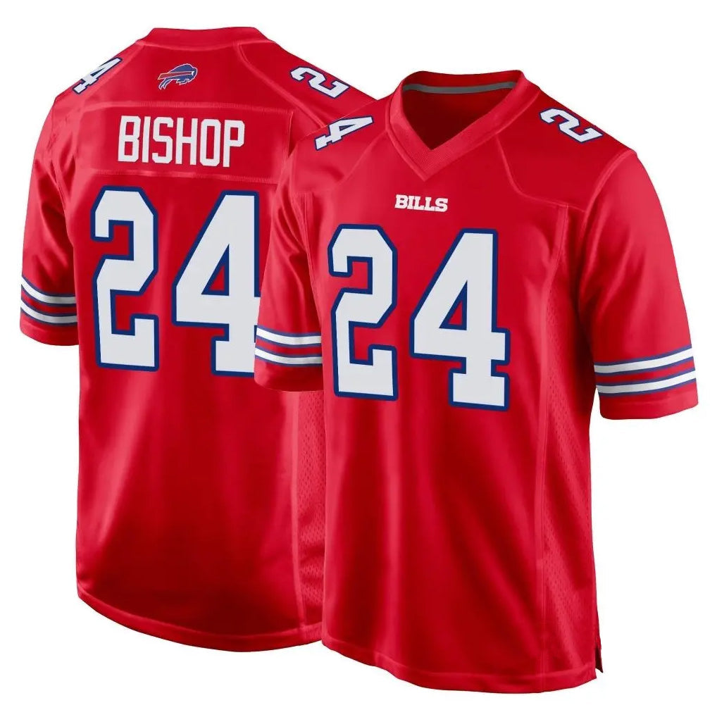 tocy B.Bills #24 Cole Bishop Player Red Home Game Stitched Jerseys