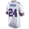 tocy B.Bills #24 Cole Bishop Player White Home Game Stitched Jerseys