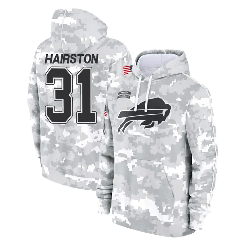 tocy B.Bills #31 Maxwell Hairston Player Arctic Camo Salute to Service Hoodies Limited Stitched Jerseys