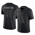 tocy B.Bills #31 Maxwell Hairston Player Black RFLCTV Limited Stitched Jerseys