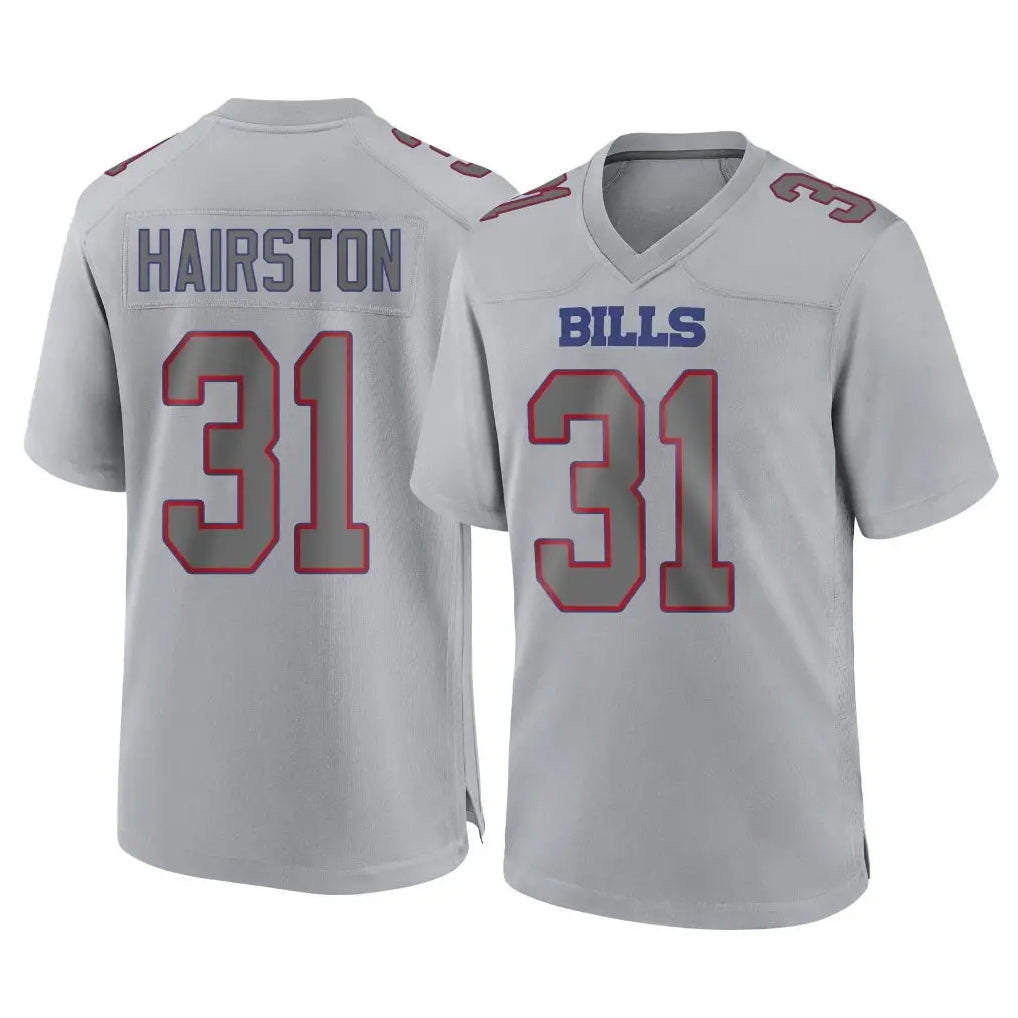 tocy B.Bills #31 Maxwell Hairston Player Gray Fashion Home Game Stitched Jerseys