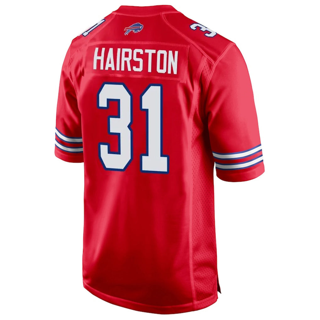 tocy B.Bills #31 Maxwell Hairston Player Red Home Game Stitched Jerseys