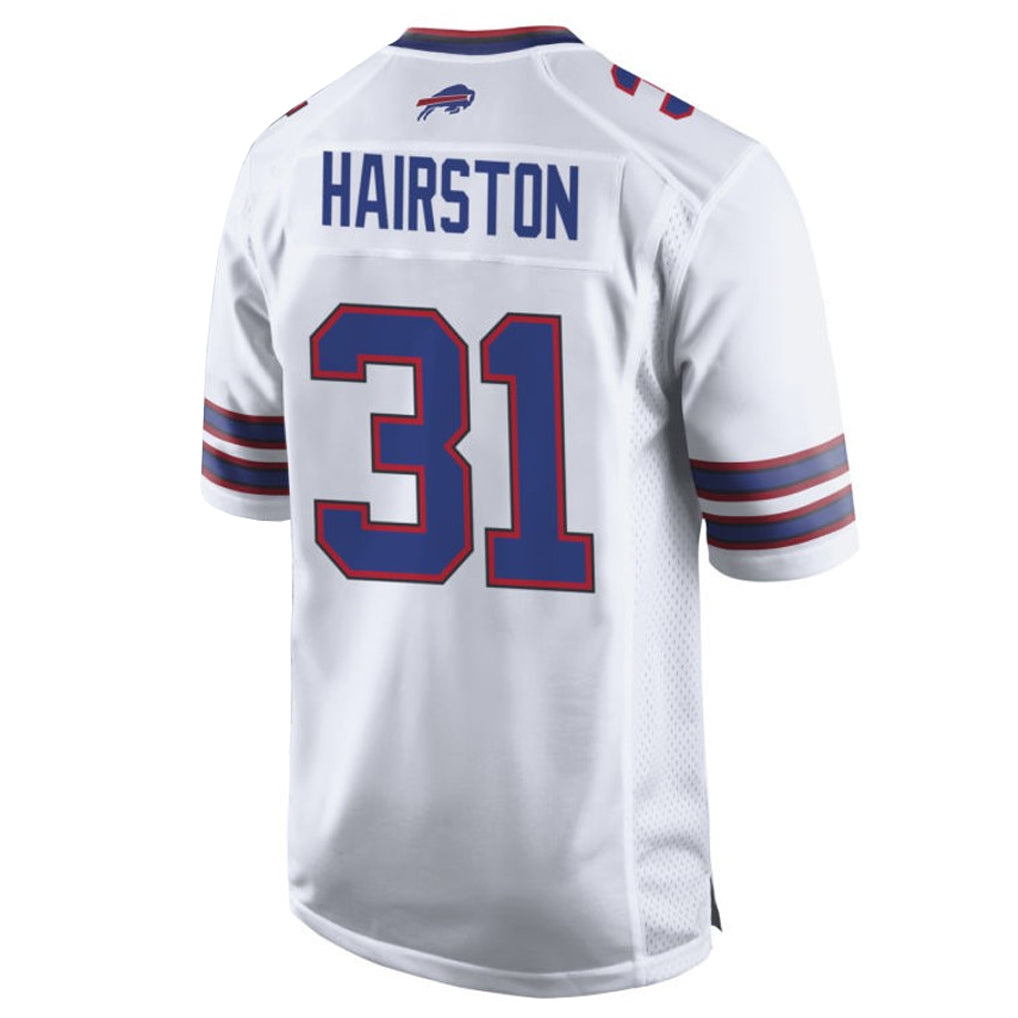 tocy B.Bills #31 Maxwell Hairston Player White Home Game Stitched Jerseys