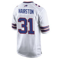 tocy B.Bills #31 Maxwell Hairston Player White Home Game Stitched Jerseys