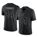 tocy B.Bills #34 Thurman Thomas Player Black RFLCTV Limited Stitched Jerseys