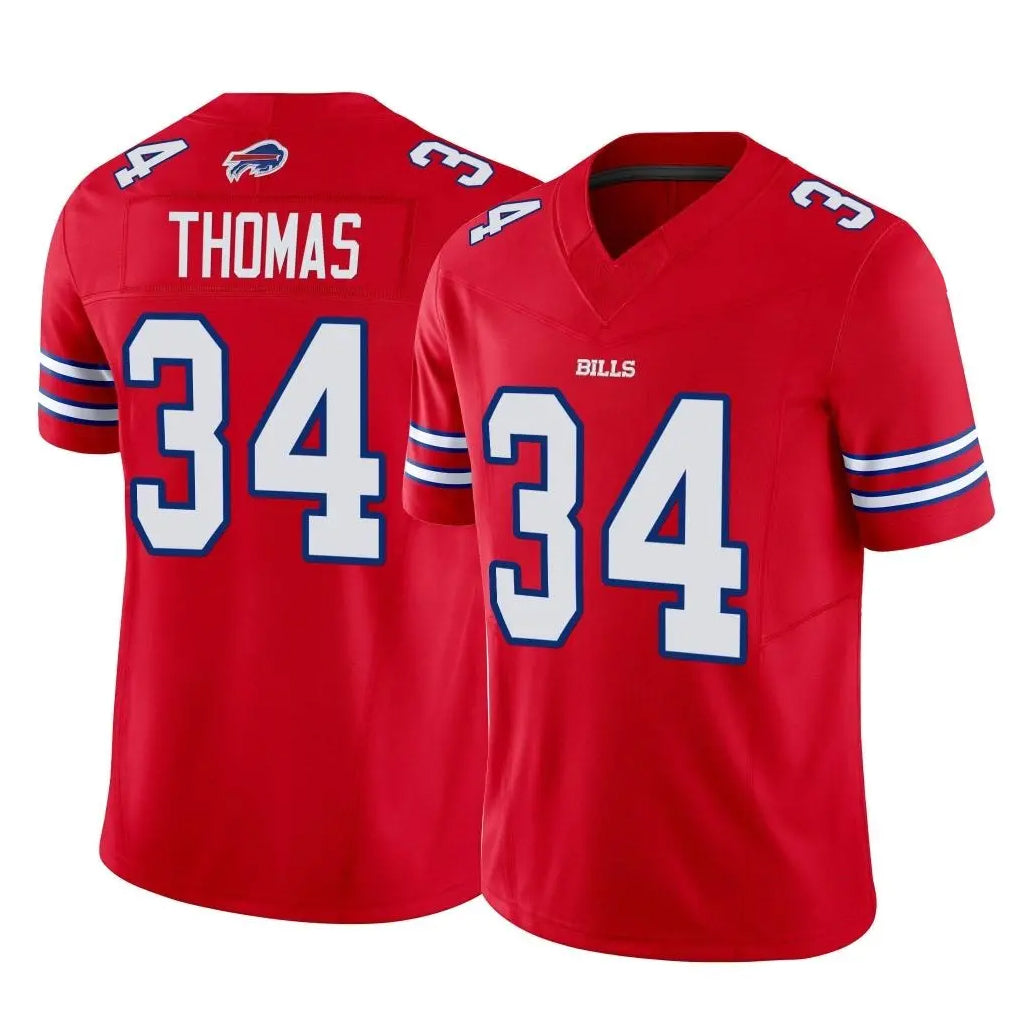 tocy B.Bills #34 Thurman Thomas Player Red Vapor F.U.S.E. Limited Home Game Stitched Jerseys