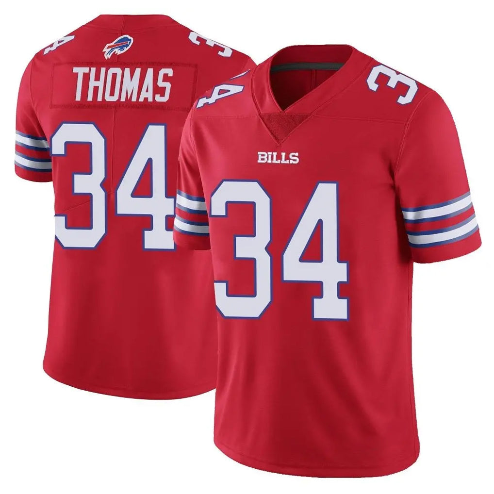 tocy B.Bills #34 Thurman Thomas Player Red Vapor Untouchable Limited Home Game Stitched Jerseys