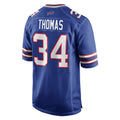 tocy B.Bills #34 Thurman Thomas Player Royal Home Game Stitched Jerseys