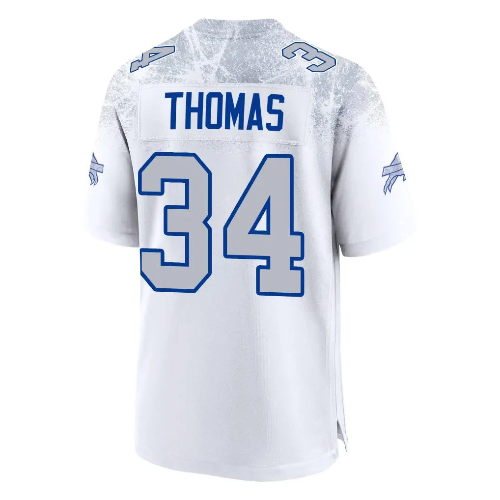 tocy B.Bills #34 Thurman Thomas Player White Rivalries Collection Game Stitched Jerseys