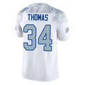 tocy B.Bills #34 Thurman Thomas Player White Rivalries Collection Vapor Limited Stitched Jerseys