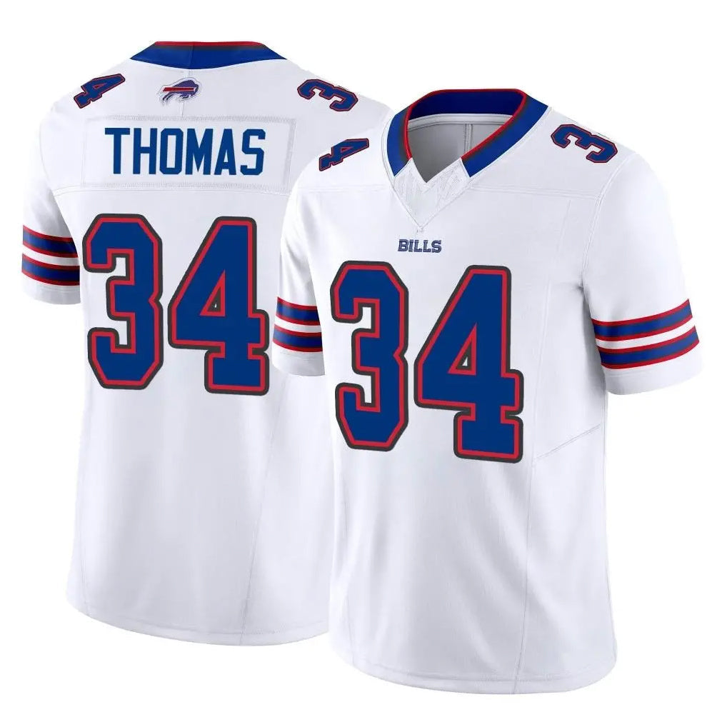 tocy B.Bills #34 Thurman Thomas Player White Vapor F.U.S.E. Limited Home Game Stitched Jerseys