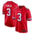 tocy B.Bills #3 Damar Hamlin Player Red Home Game Stitched Jerseys