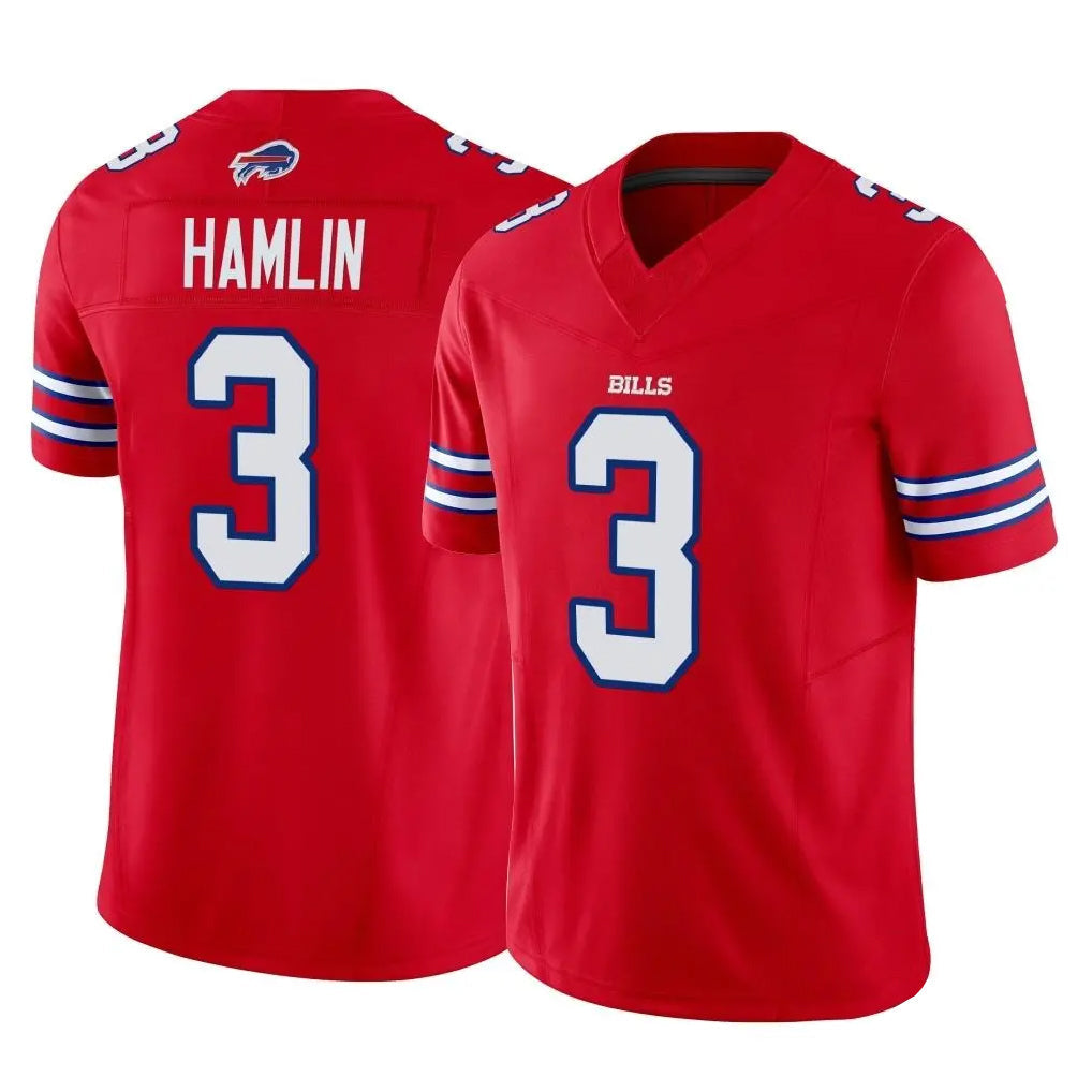 tocy B.Bills #3 Damar Hamlin Player Red Vapor F.U.S.E. Jersey Limited Home Game Stitched Jerseys