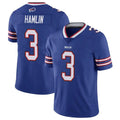 tocy B.Bills #3 Damar Hamlin Player Royal Vapor Untouchable Limited Stitched Jerseys