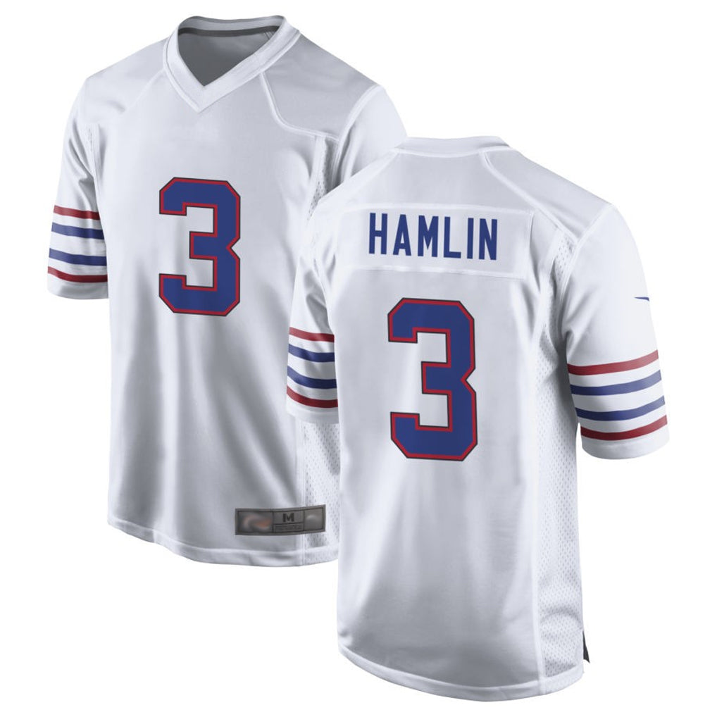 tocy B.Bills #3 Damar Hamlin Player White Alternate Game Stitched Jerseys