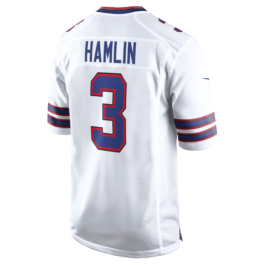 tocy B.Bills #3 Damar Hamlin Player White Home Game Stitched Jerseys