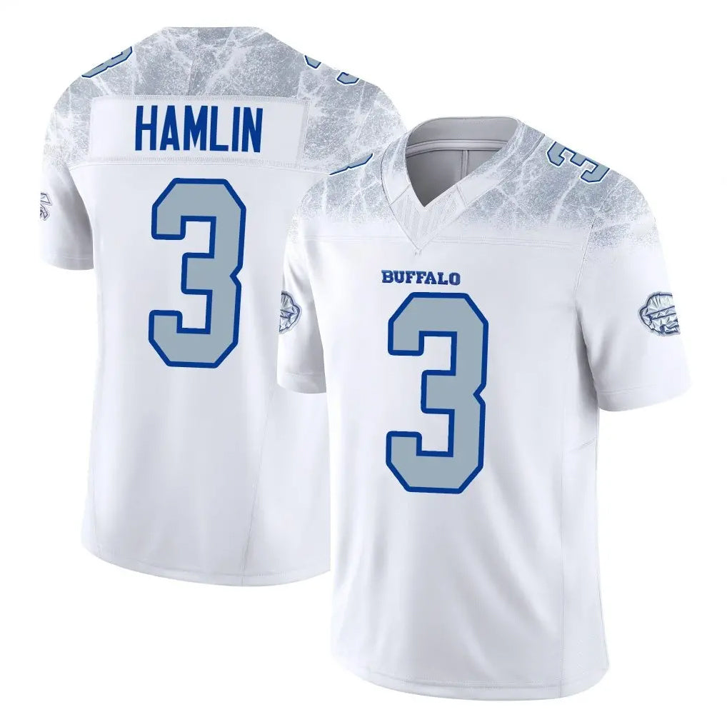 tocy B.Bills #3 Damar Hamlin Player White Rivalries Collection Limited Home Game Stitched Jerseys