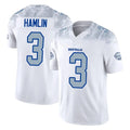 tocy B.Bills #3 Damar Hamlin Player White Rivalries Collection Limited Home Game Stitched Jerseys