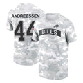 tocy B.Bills #44 Joe Andreessen Player Arctic Camo Salute to Service T-Shirt Hoodies Stitched Jerseys