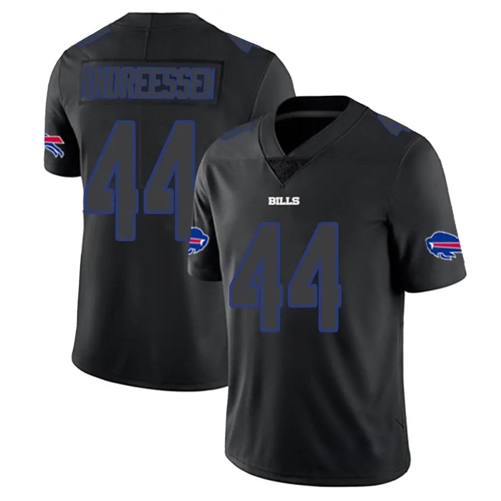tocy B.Bills #44 Joe Andreessen Player Black Impact Limited Home Game Stitched Jerseys