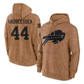 tocy B.Bills #44 Joe Andreessen Player Brown Salute to Service Hoodies Stitched Jerseys