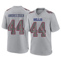 tocy B.Bills #44 Joe Andreessen Player Gray Fashion Home Game Stitched Jerseys