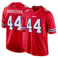 tocy B.Bills #44 Joe Andreessen Player Red Home Game Stitched Jerseys