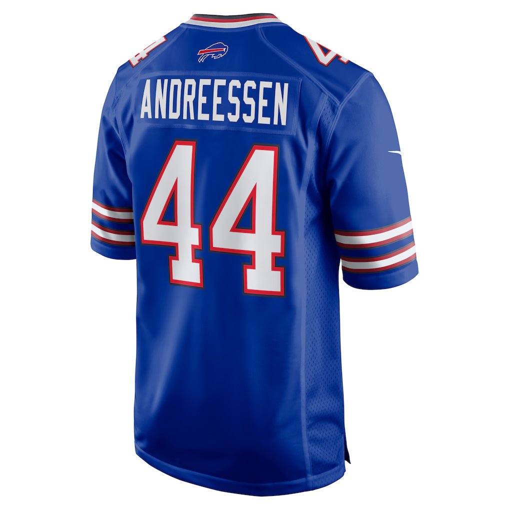 tocy B.Bills #44 Joe Andreessen Player Royal Home Game Stitched Jerseys