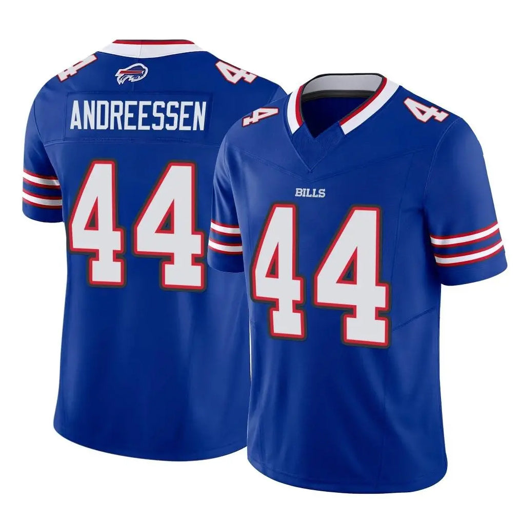 tocy B.Bills #44 Joe Andreessen Player Royal Vapor F.U.S.E. Limited Home Game Stitched Jerseys