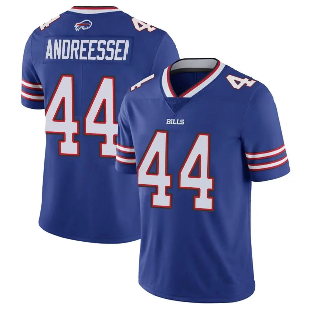 tocy B.Bills #44 Joe Andreessen Player Royal Vapor Untouchable Limited Stitched Jerseys