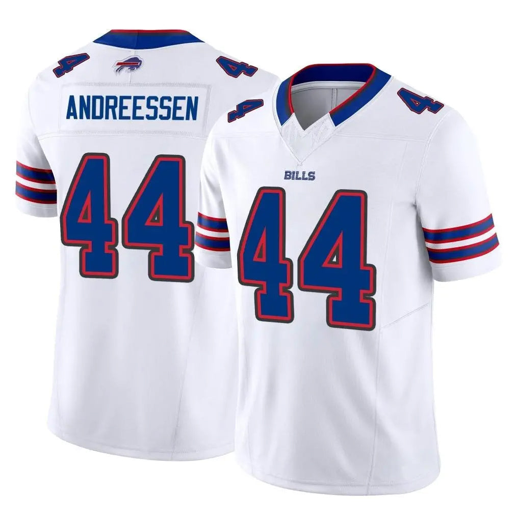 tocy B.Bills #44 Joe Andreessen Player White Vapor F.U.S.E. Limited Home Game Stitched Jerseys