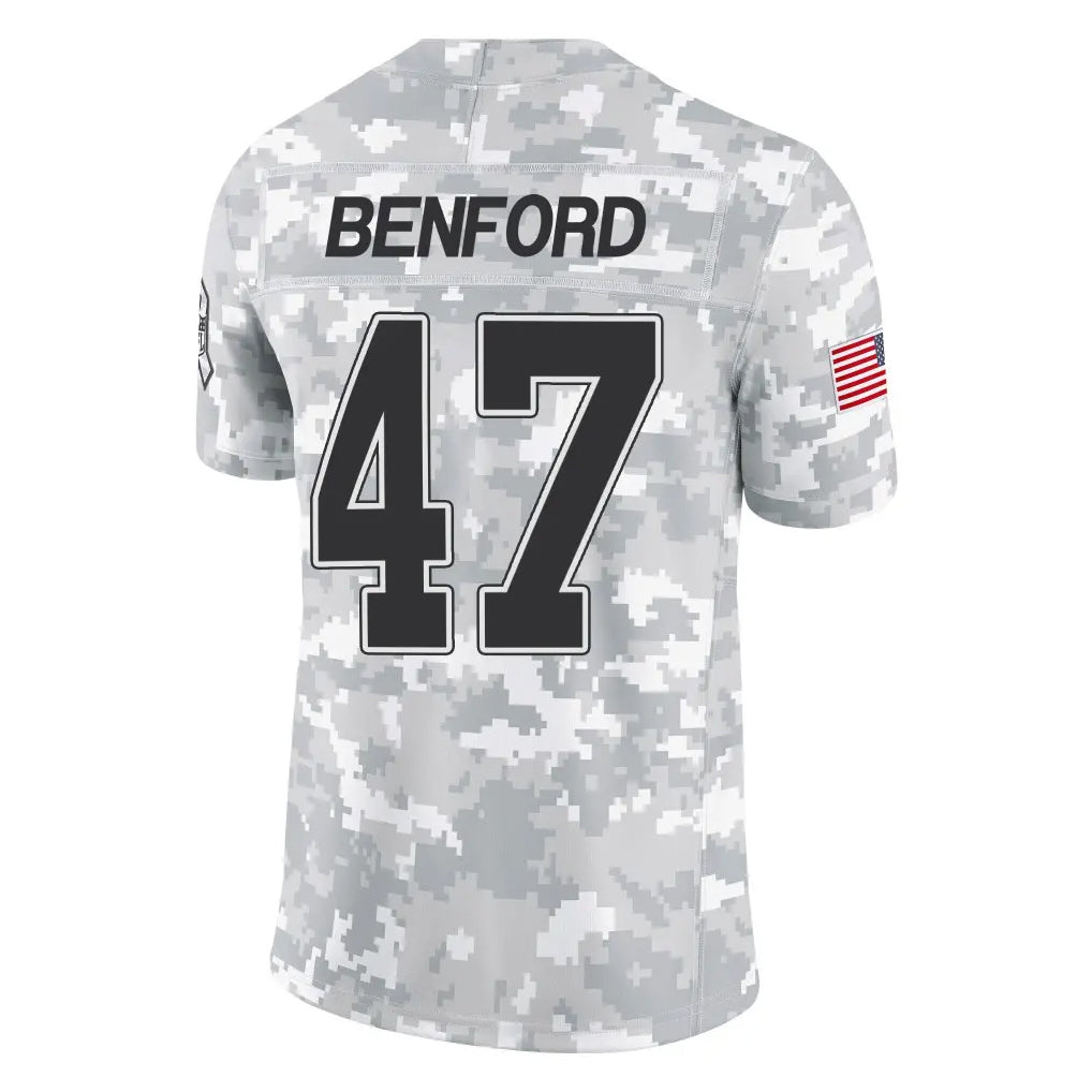 tocy B.Bills #47 Christian Benford Player Arctic Camo Salute to Service Limited Stitched Jerseys