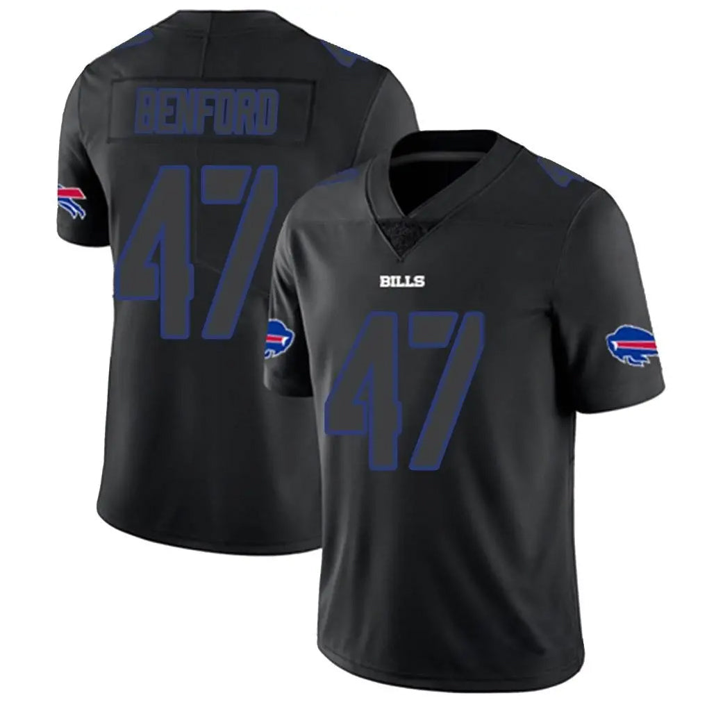 tocy B.Bills #47 Christian Benford Player Black Impact Limited Stitched Jerseys