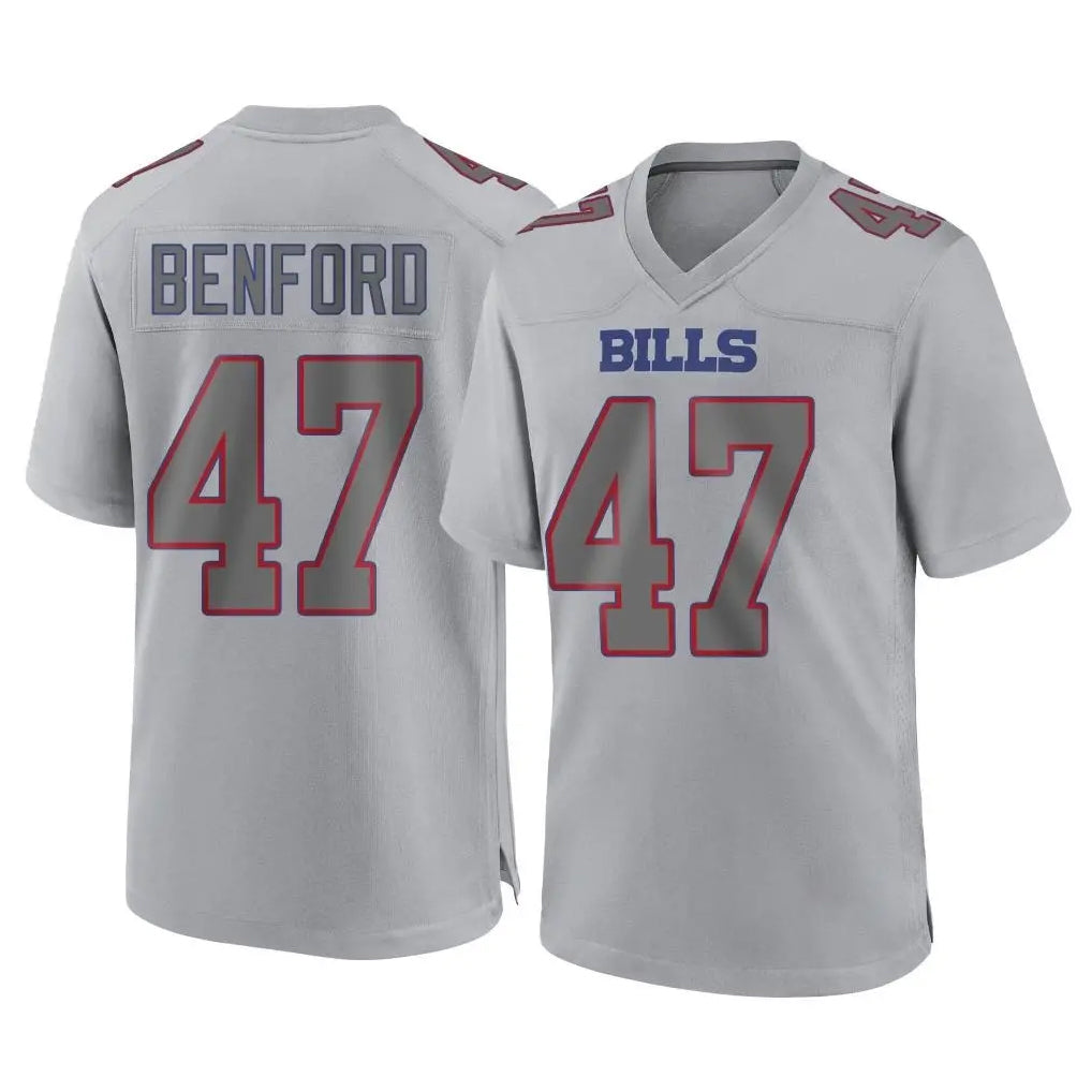 tocy B.Bills #47 Christian Benford Player Gray Fashion Home Game Stitched Jerseys