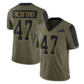 tocy B.Bills #47 Christian Benford Player Olive Salute To Service Limited Stitched Jerseys