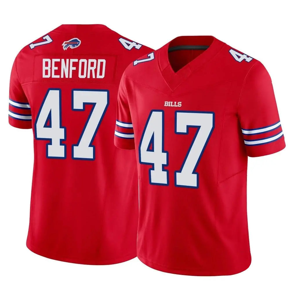 tocy B.Bills #47 Christian Benford Player Red Vapor F.U.S.E. Limited Stitched Jerseys