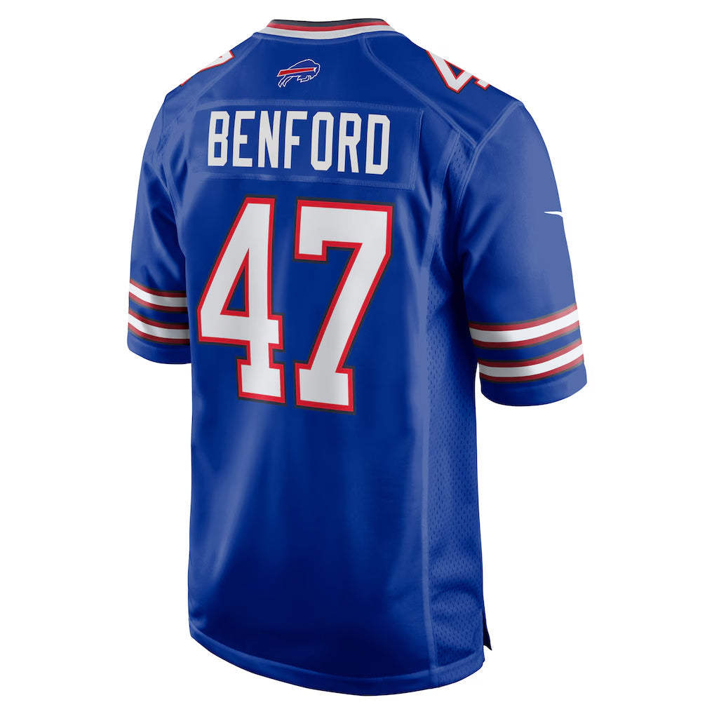 tocy B.Bills #47 Christian Benford Player Royal Home Game Stitched Jerseys