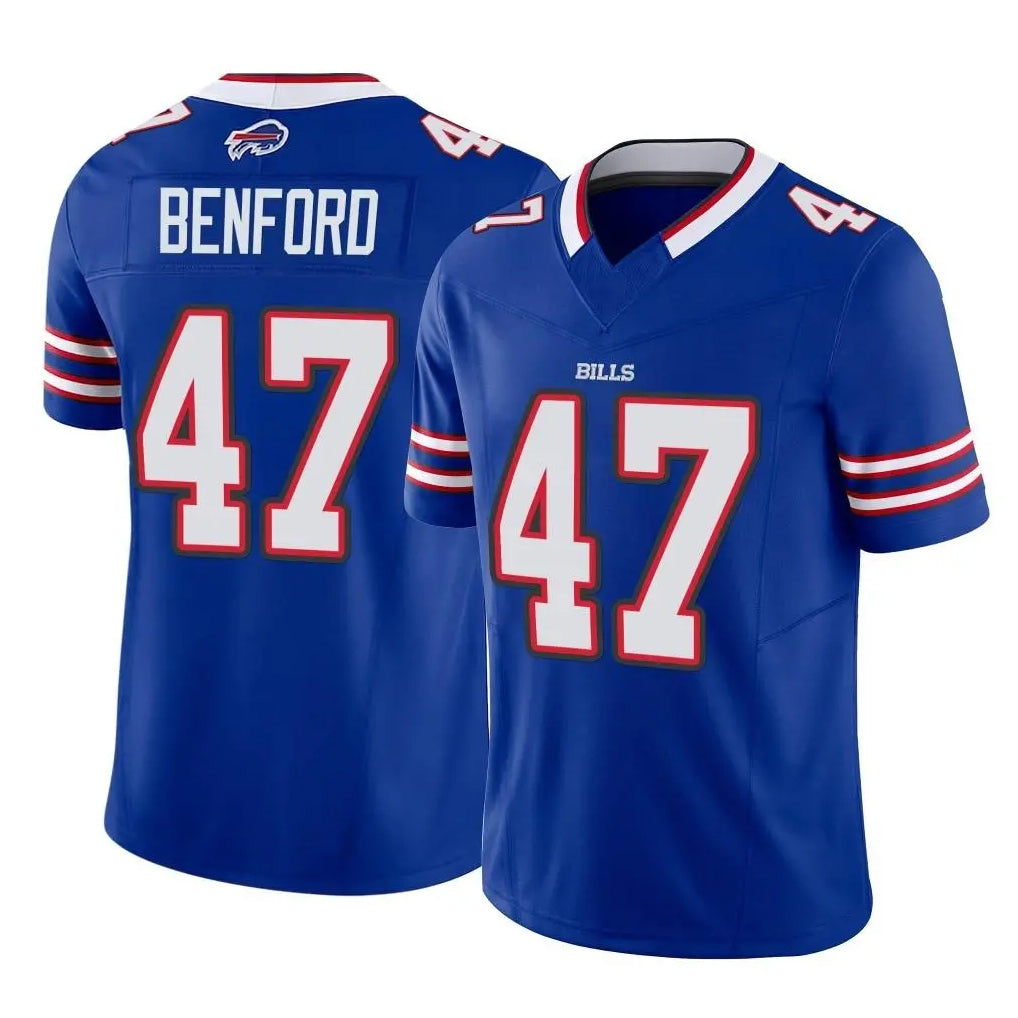 tocy B.Bills #47 Christian Benford Player Royal Vapor F.U.S.E. Limited Home Game Stitched Jerseys