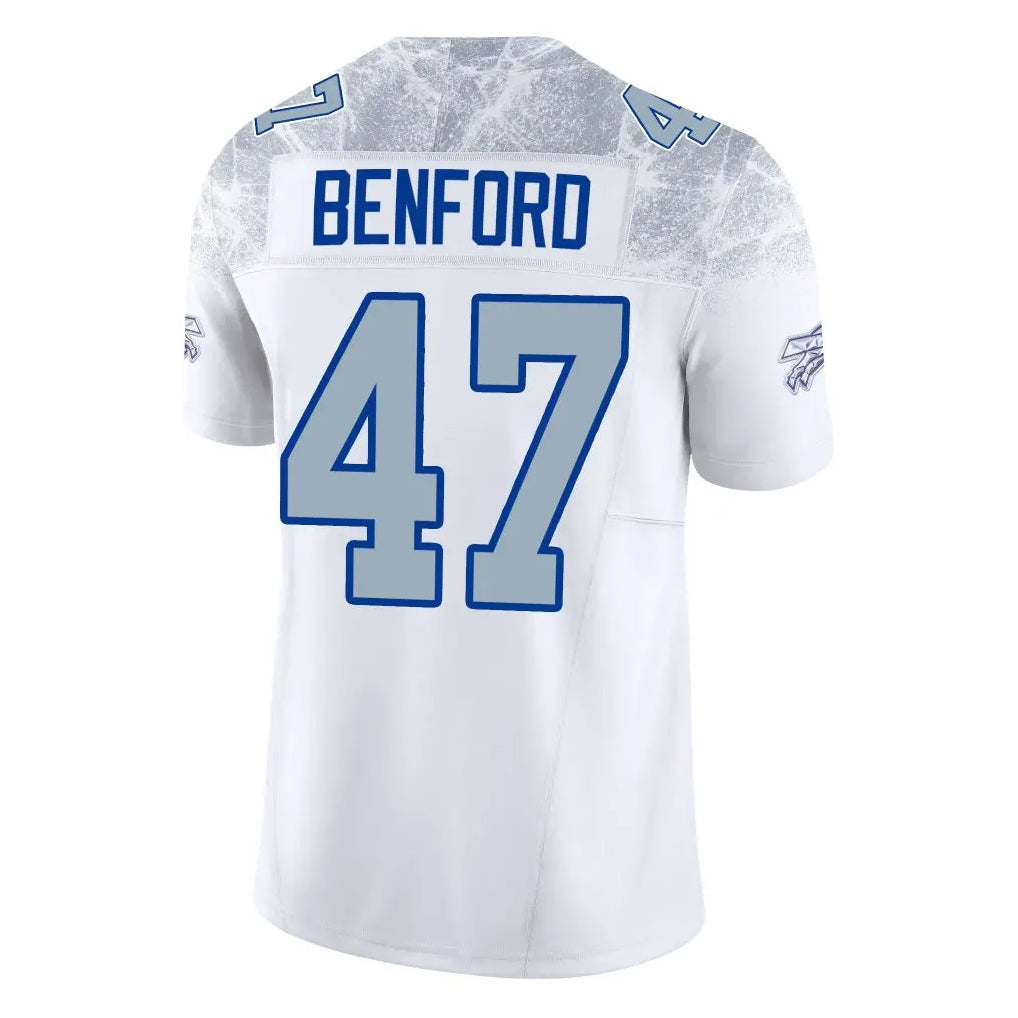 tocy B.Bills #47 Christian Benford Player White Rivalries Collection Limited Home Game Stitched Jerseys
