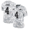 tocy B.Bills #4 James Cook III Player Arctic Camo Salute to Service Limited Stitched Jerseys