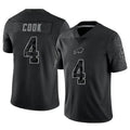 tocy B.Bills #4 James Cook III Player Black RFLCTV Limited Stitched Jerseys