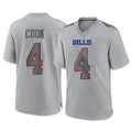 tocy B.Bills #4 James Cook III Player Gray Fashion Home Game Stitched Jerseys