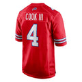 tocy B.Bills #4 James Cook III Player Red Home Game Stitched Jerseys