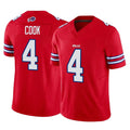 tocy B.Bills #4 James Cook III Player Red Vapor F.U.S.E. Jersey Limited Home Game Stitched Jerseys