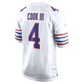tocy B.Bills #4 James Cook III Player White Alternate Game Stitched Jerseys
