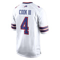 tocy B.Bills #4 James Cook III Player White Home Game Stitched Jerseys
